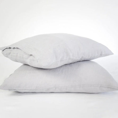 Light Grey linen pillowcase | With a range of sizes and colors available, you can mix and match different linen pillowcases to create a unique and personalized look for your bed. Whether you're looking for a classic white or a modern shade of gray, we've got you covered.