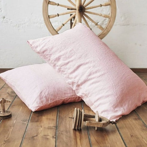 Shop best pink linen bedding | Upgrade your bedding with our high-quality linen pillowcases and experience the luxury of natural linen every night. Order now and transform your bedroom into a cozy and stylish haven.