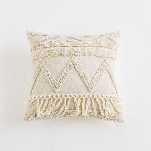 The tufted design of the pillow adds depth and texture to your space, while the tassels provide a playful and whimsical touch. Whether you use it to add a pop of color to your couch or to create a cozy corner in your bedroom, this tufted throw pillow is a must-have for any stylish and comfortable living space.