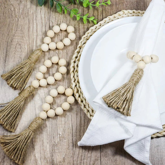 Our wood and twine napkin rings are the perfect addition to any table setting, adding a touch of natural, rustic charm to your decor. 