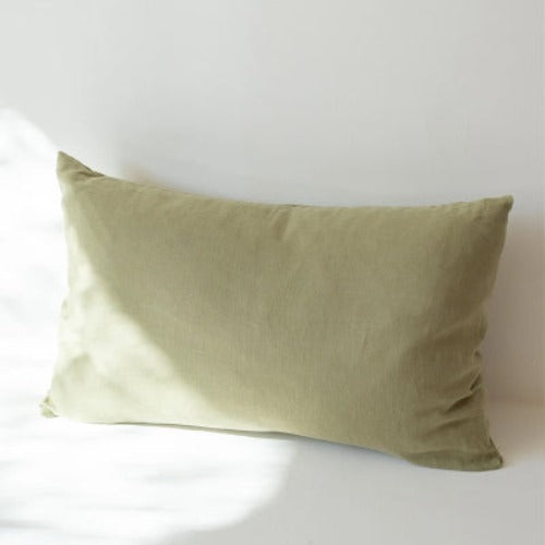 Light Green linen flax bedding | Our linen pillowcases are easy to care for and can be machine washed and tumble dried, so you can enjoy them for years to come. The more you use and wash them, the softer they become, making them even more comfortable over time.
