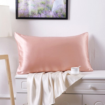 Blush Pure Silk Pillowcase | Silk Bedding from Canada